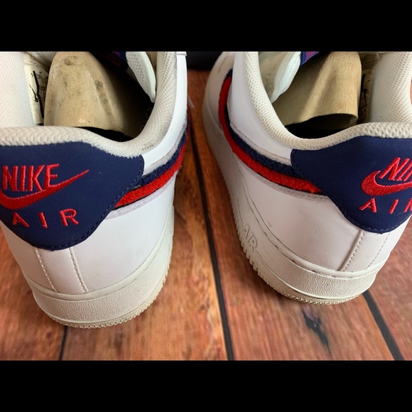 Men's Nike Air Force White Red Blue - Picture 5 of 8